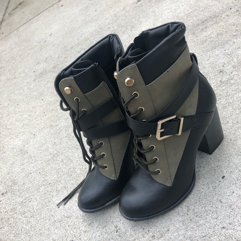 Combat Boot Heels Booties